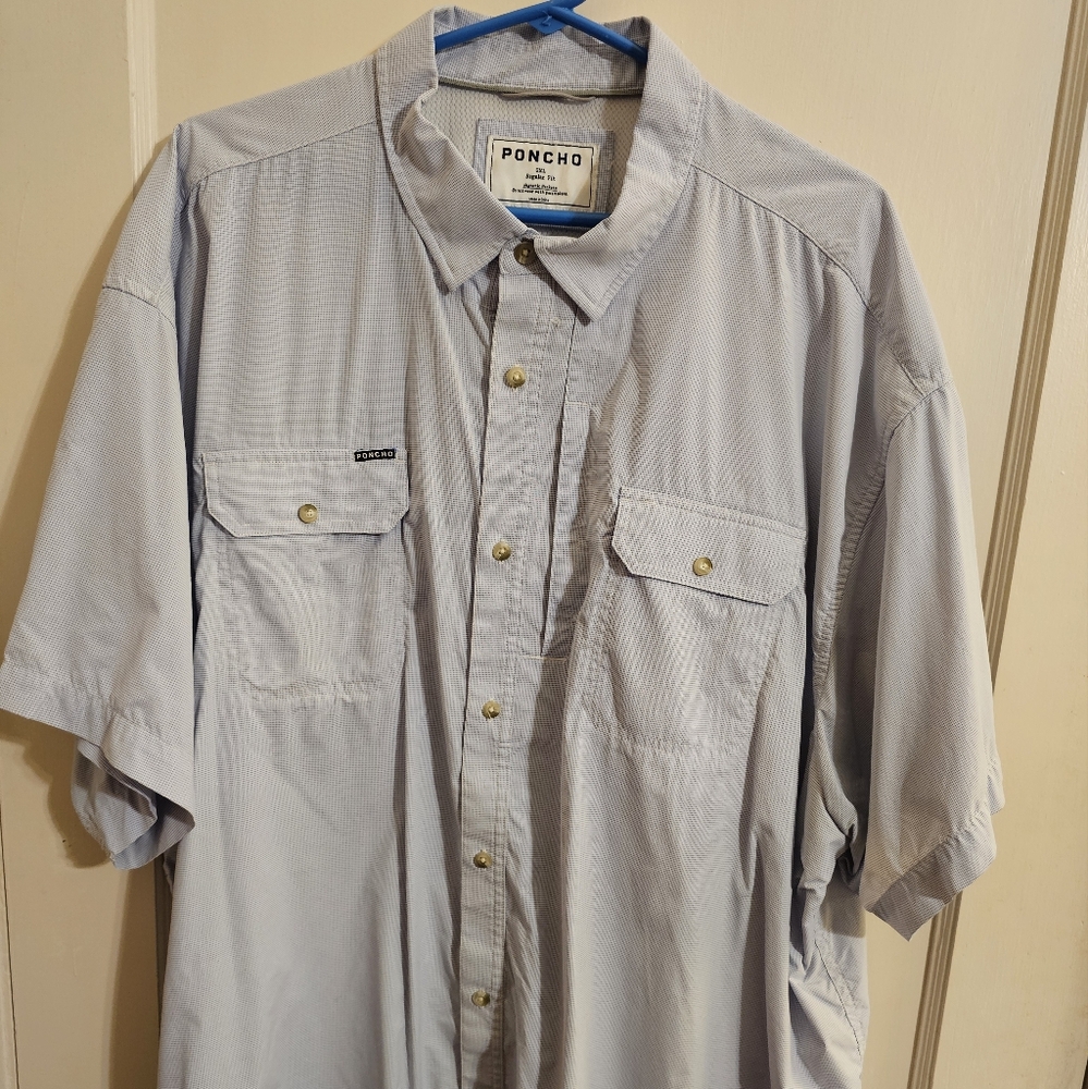 Poncho Light Blue Men's Shirt